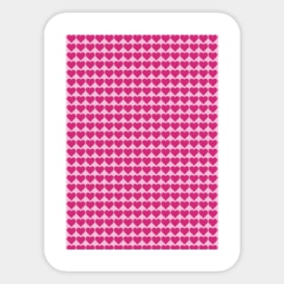 Red heart pattern Sticker